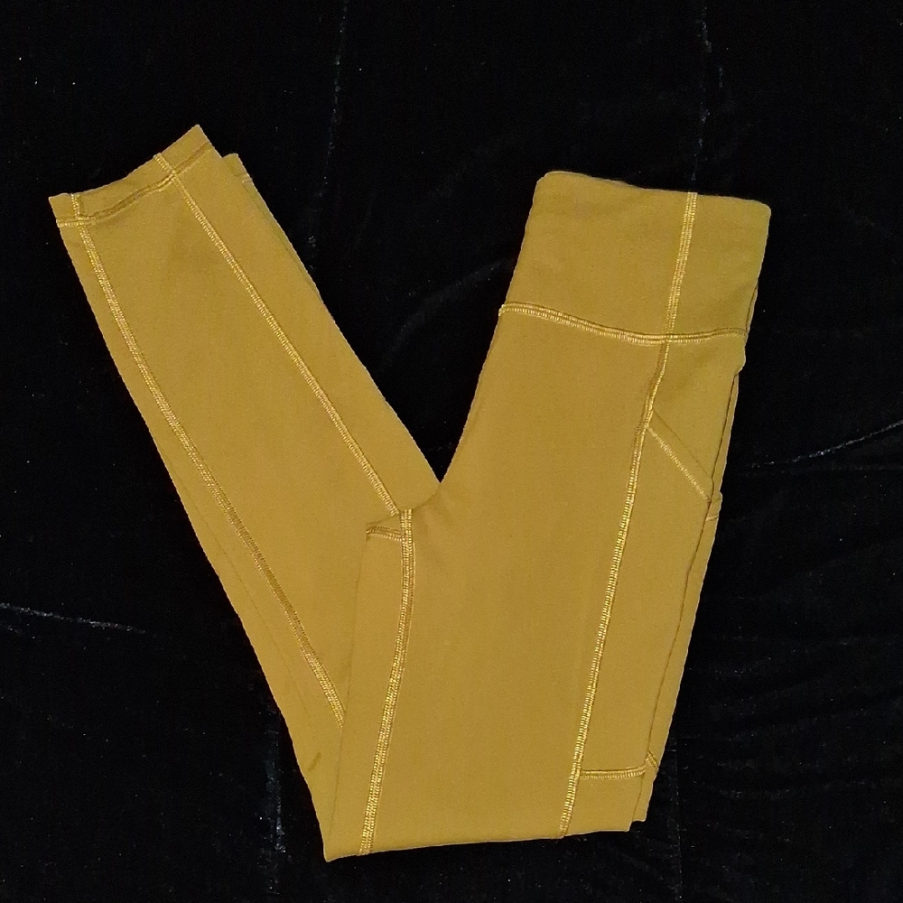 Lululemon Mustard Yellow Active Leggings